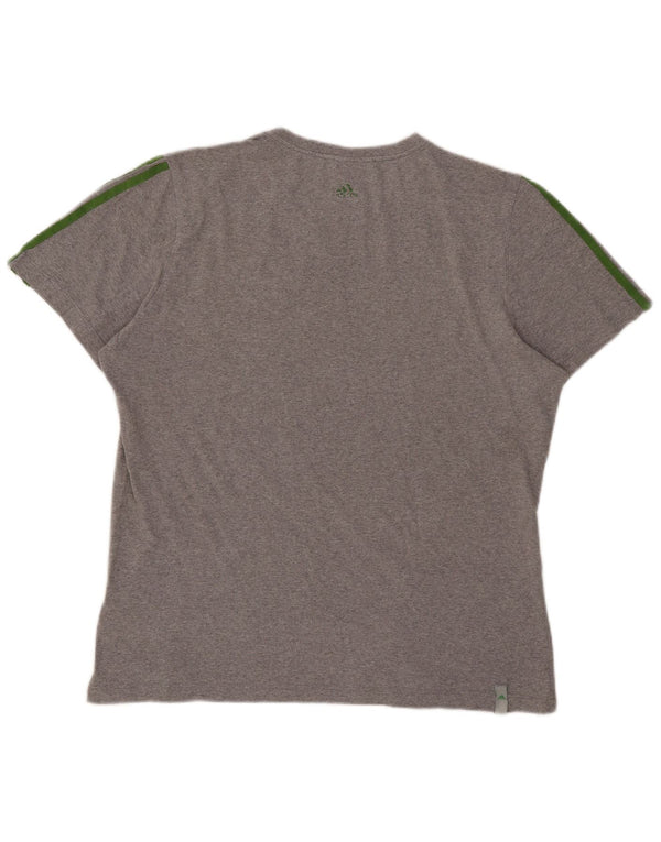ADIDAS Camiseta gráfica para hombre Top UK 44/46 Algodón moteado gris grande