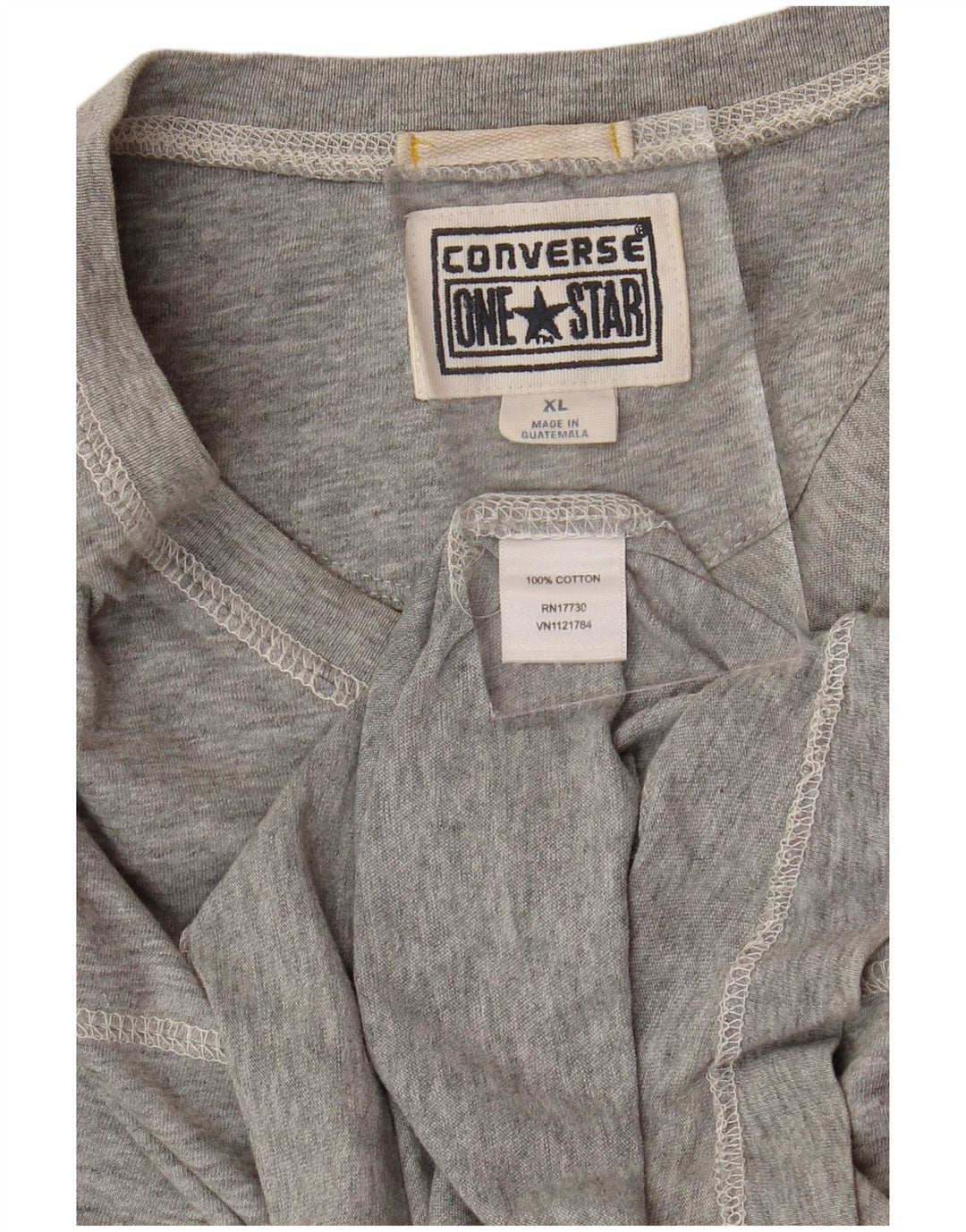 CONVERSE Camiseta gráfica para hombre Top XL Algodón gris