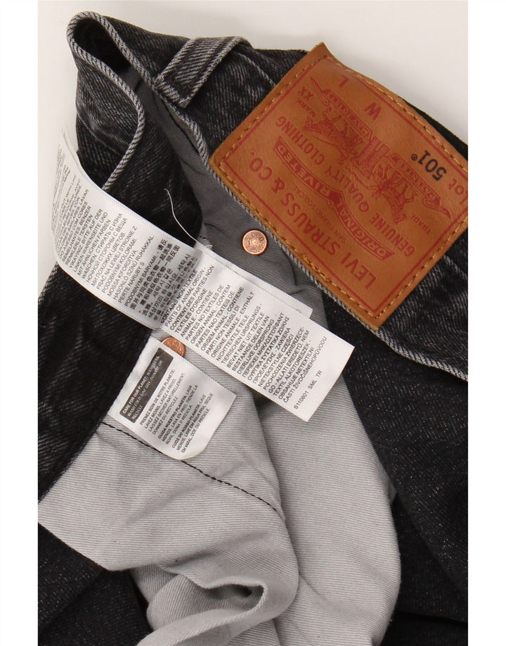 LEVI'S Vaqueros recortados 501 para hombre W48 L26 Algodón gris