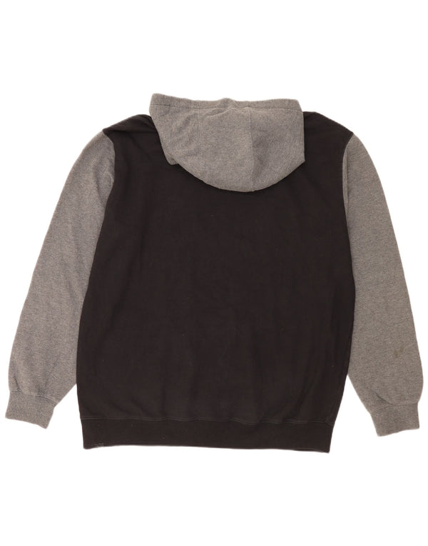 Volcom Sudadera con capucha para hombre, talla 2XL, algodón color block negro
