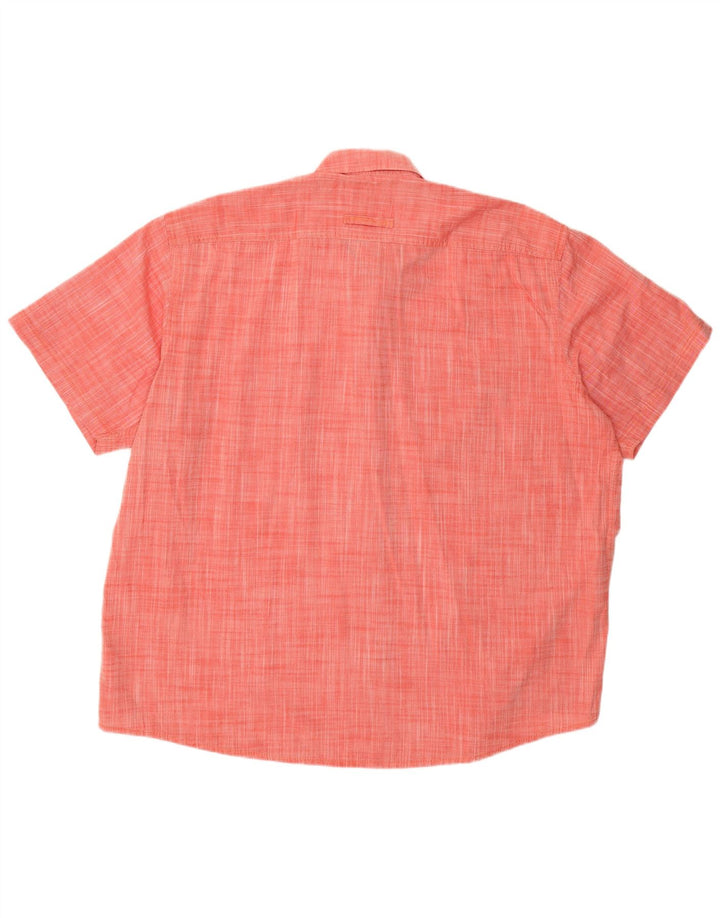 CAMEL ACTIVE Camisa de Manga Corta Regular Fit para Hombre 2XL Algodón Rojo