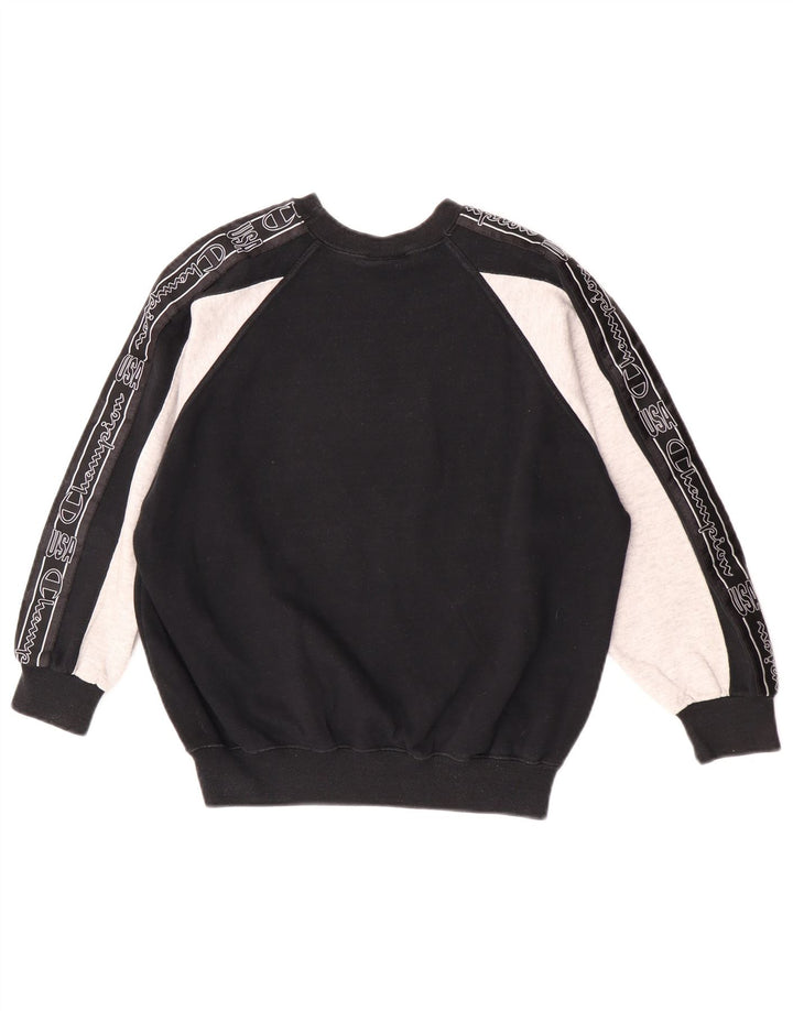 Champion Sudadera con gráfico para niños 9-10 años Mediano Negro Colorblock