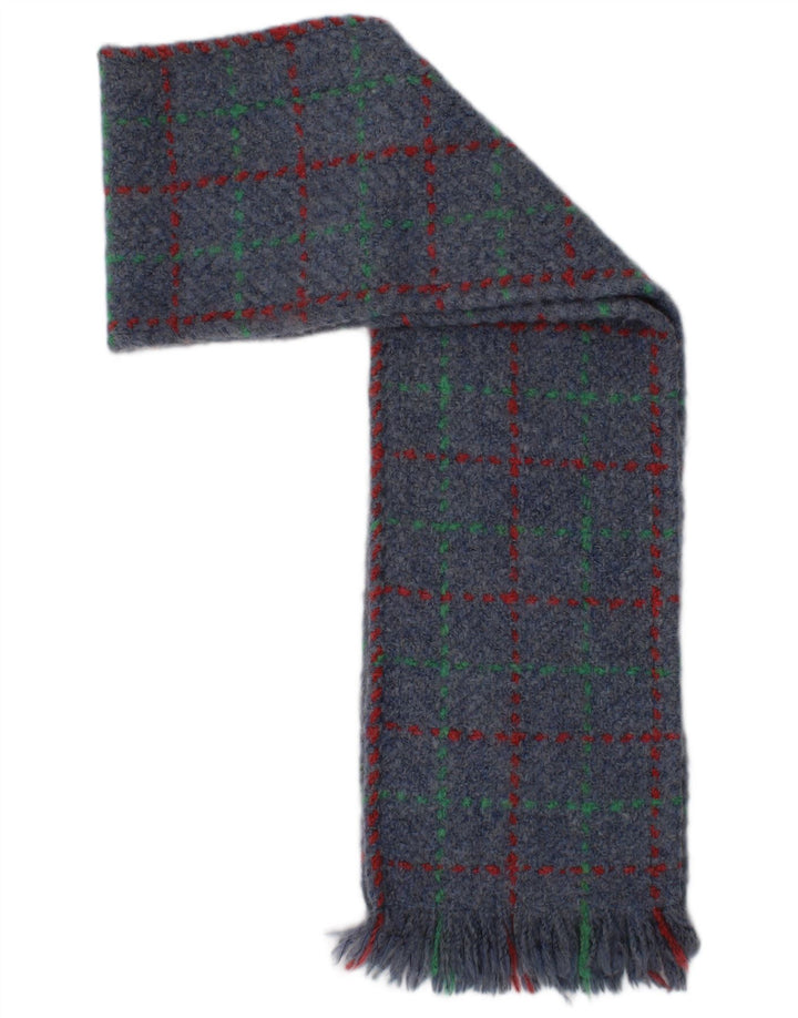 Blarney Bufanda rectangular para hombre Talla única Lana a cuadros azules Invierno