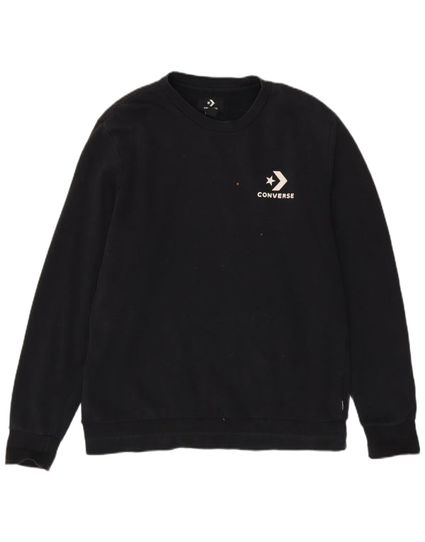 Converse Hombre Sudadera Jumper Medium Negro Algodón
