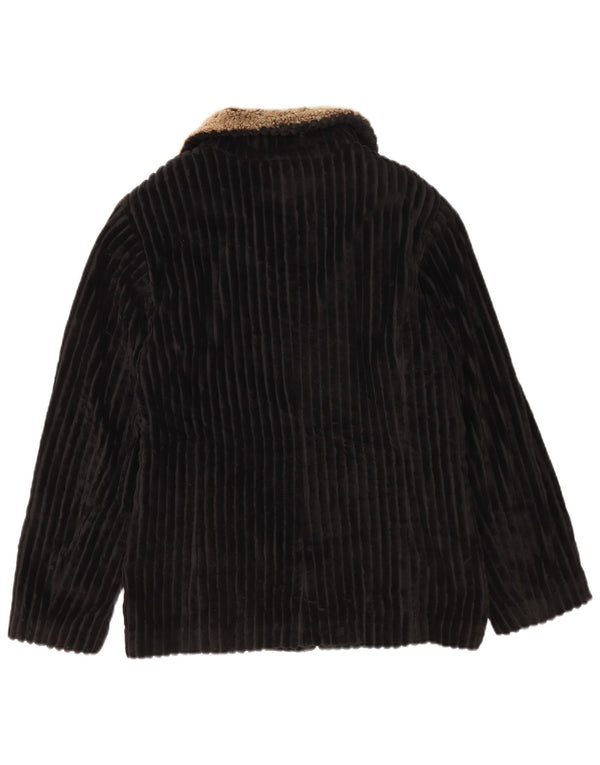 Mabrun Womens Corduroy Jacket IT 44 Medium Black Colourblock