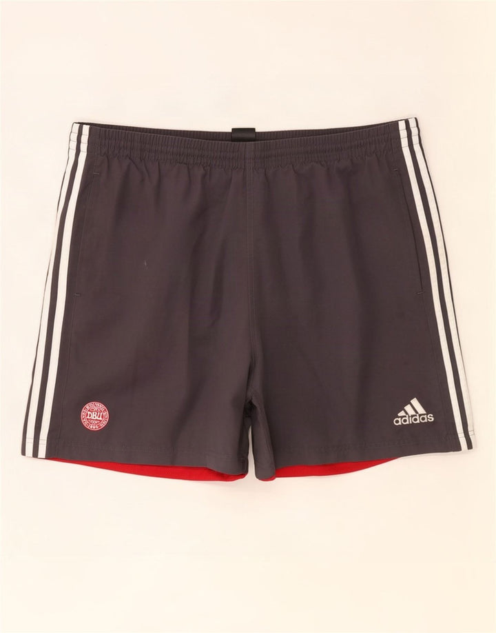 Adidas Pantalones cortos deportivos para hombre 2XL Gris Colorblock Poliéster