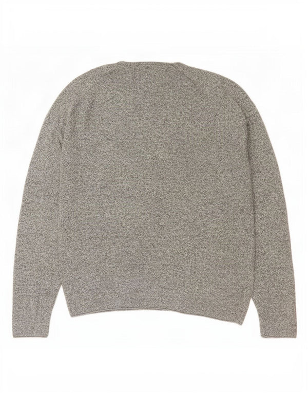 Zara Hombre Jersey De Cuello Redondo Jersey Grande Gris Moteado