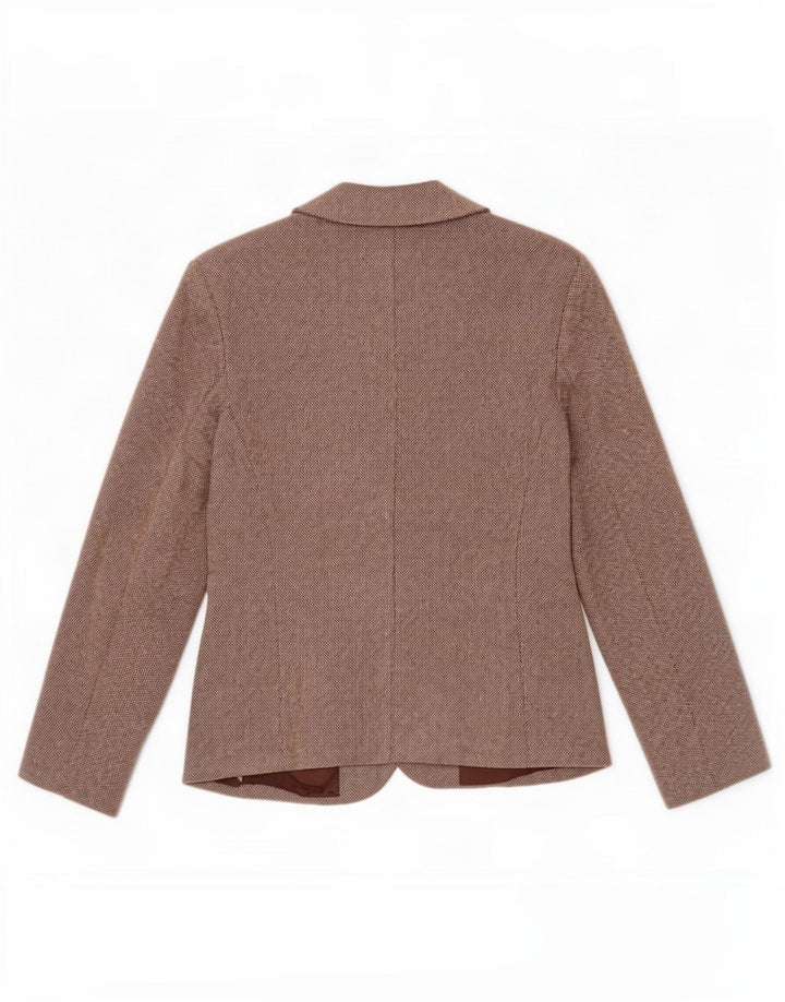 Benetton Blazer De 3 Botones IT 42 Lana Marrón Medio