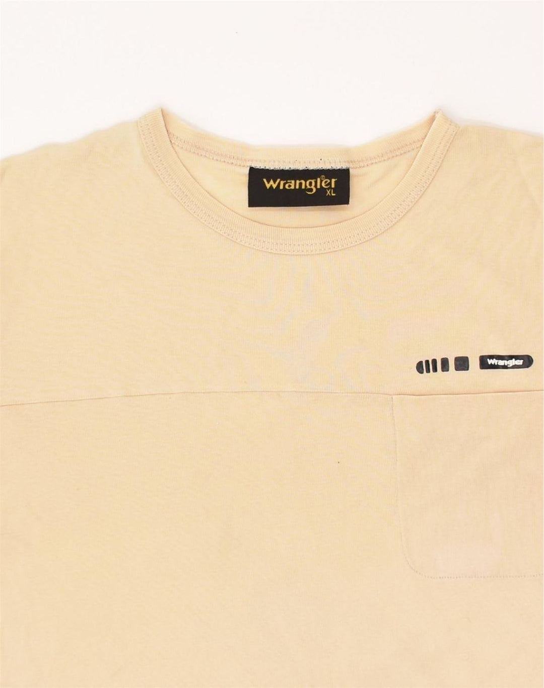 WRANGLER Womens T-Shirt Top UK 18 XL Beige | Vintage Wrangler | Thrift | Second-Hand Wrangler | Used Clothing | Messina Hembry 