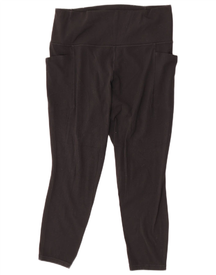 Athleta Leggings Capri para Mujer UK 46 Grande Nylon Negro