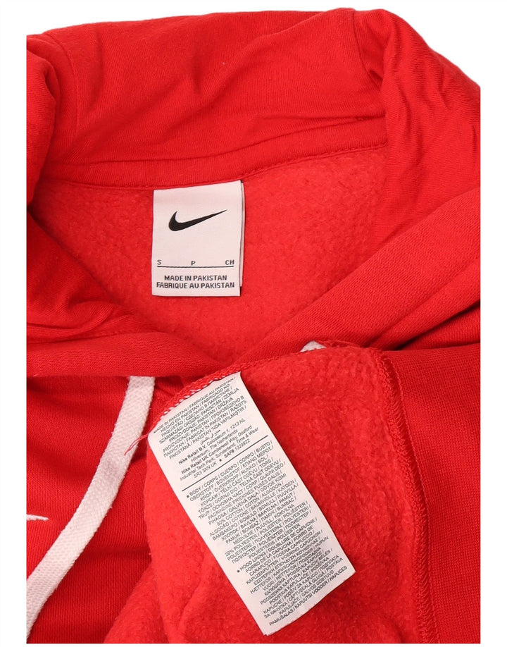 Nike - Sudadera con capucha para hombre, talla pequeña, color rojo, algodón