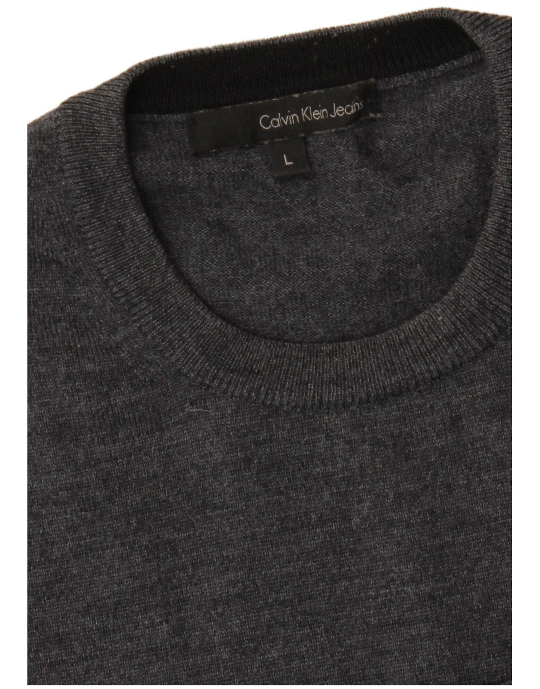 Calvin Klein Jeans - Jersey de cuello redondo para mujer, talla 40, color gris