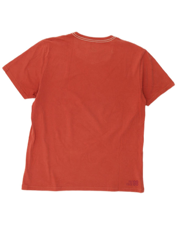 Camiseta gráfica para hombre Fat Face Top de algodón rojo medio