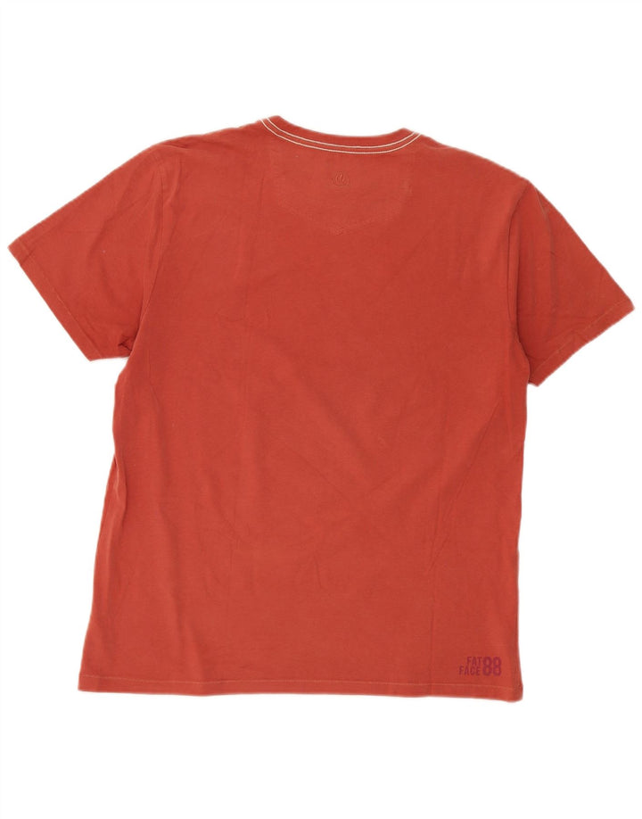 Camiseta gráfica para hombre Fat Face Top de algodón rojo medio