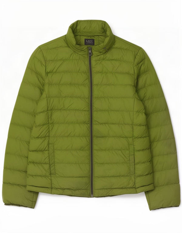 Marks & Spencer Chaqueta acolchada para mujer UK 40 Poliamida verde medio