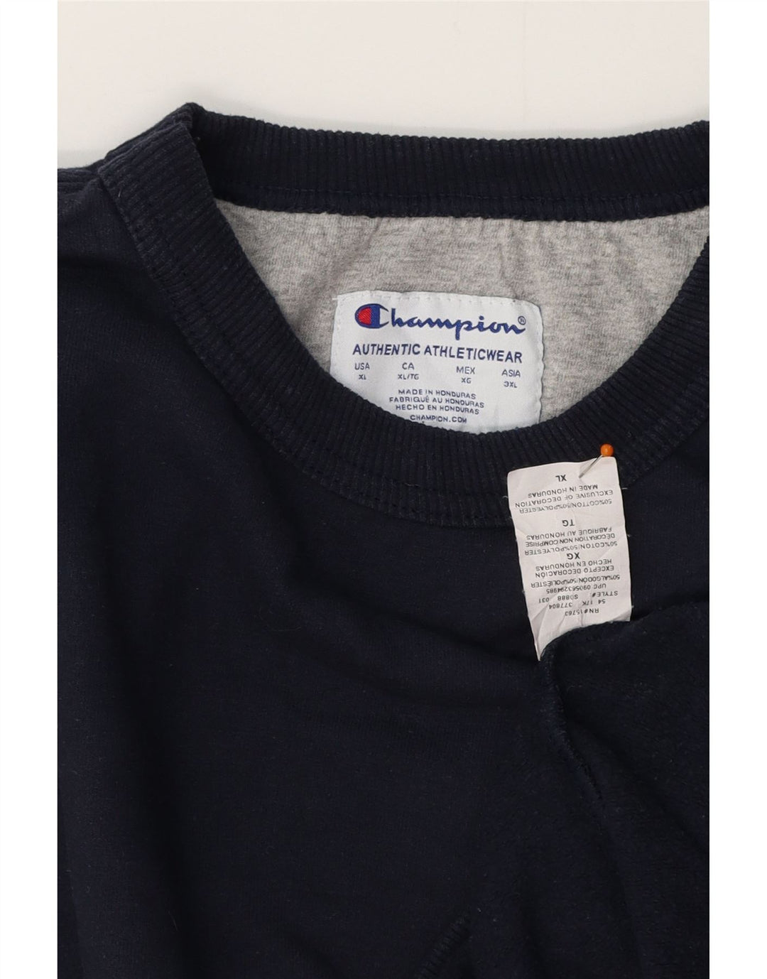 CHAMPION Sudadera Hombre Jumper XL Azul Marino Algodón