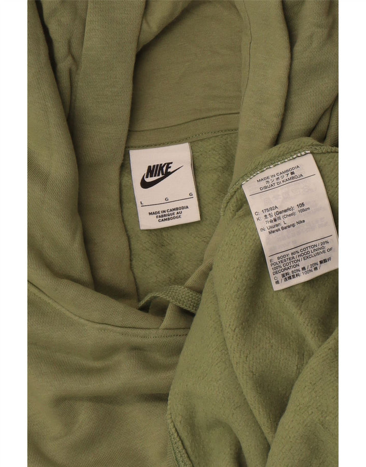 Nike - Sudadera con capucha para hombre, talla grande, color verde, algodón