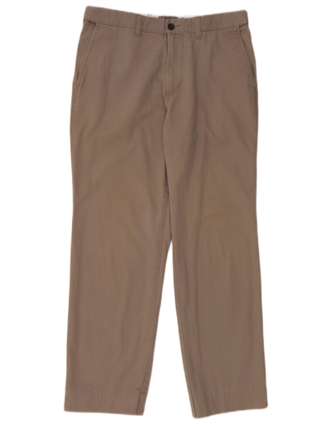 Marks & Spencer Pantalones chinos regulares para mujer W34 L29 Algodón gris