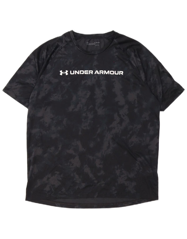Under Armour Camiseta gráfica Heat Gear para hombre Top XL Poliéster teñido anudado negro