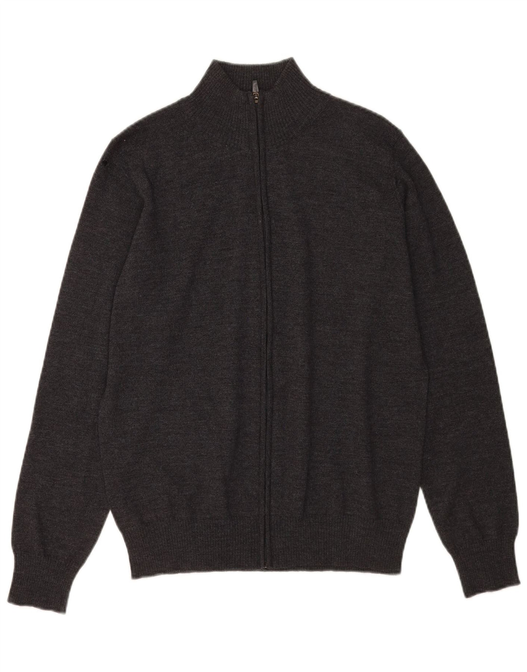 Zara Hombre Jersey Cárdigan Lana Gris Medio