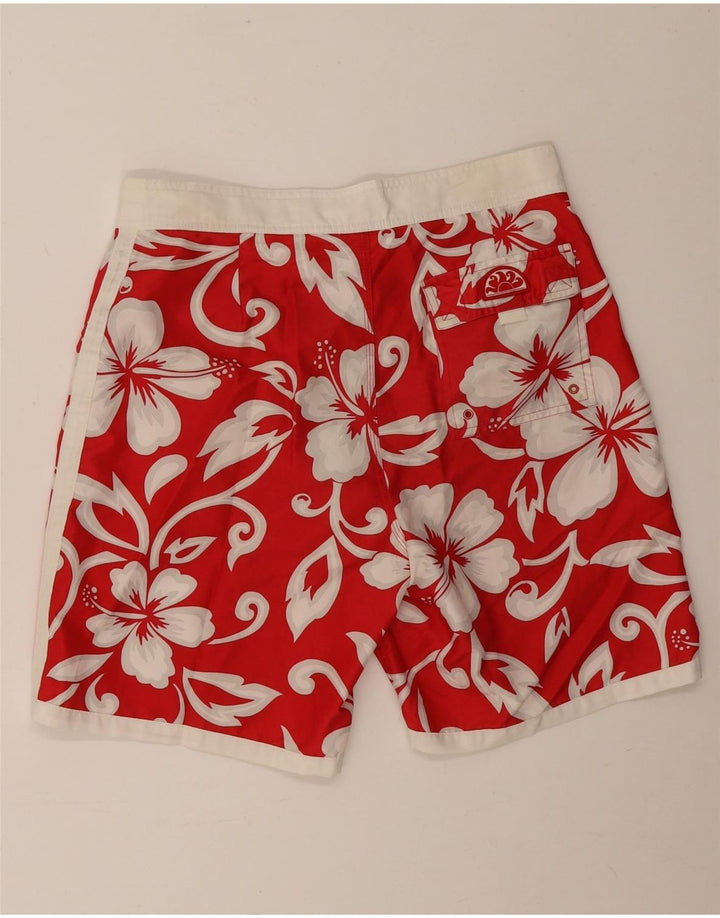 Bañador Sundek Hombre Poliéster Floral Rojo Mediano