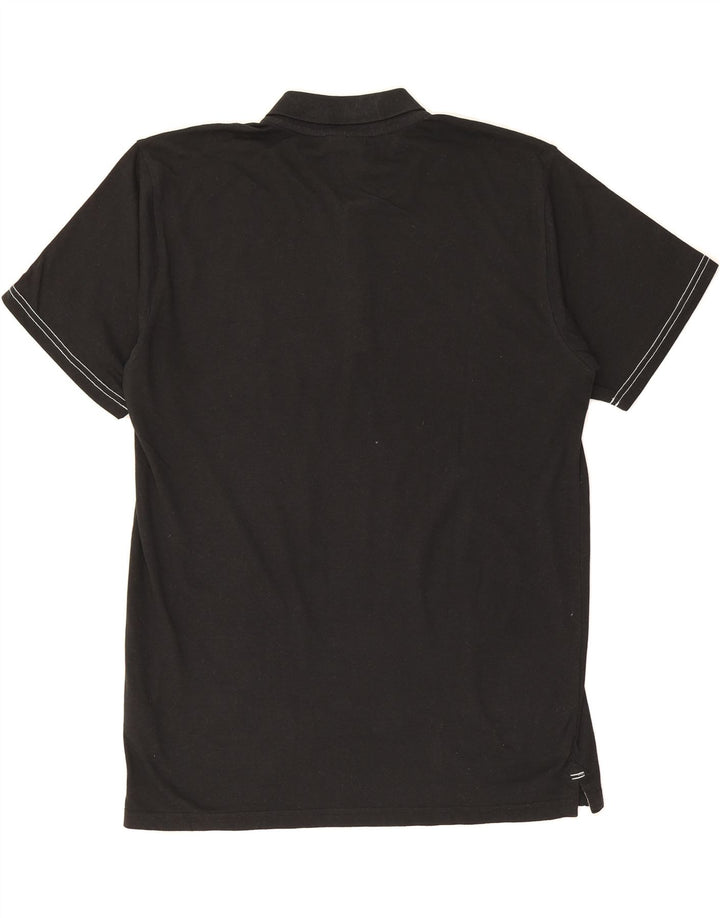 SPALDING Mens Graphic Polo Shirt XL Black Cotton Vintage Spalding and Second-Hand Spalding from Messina Hembry 