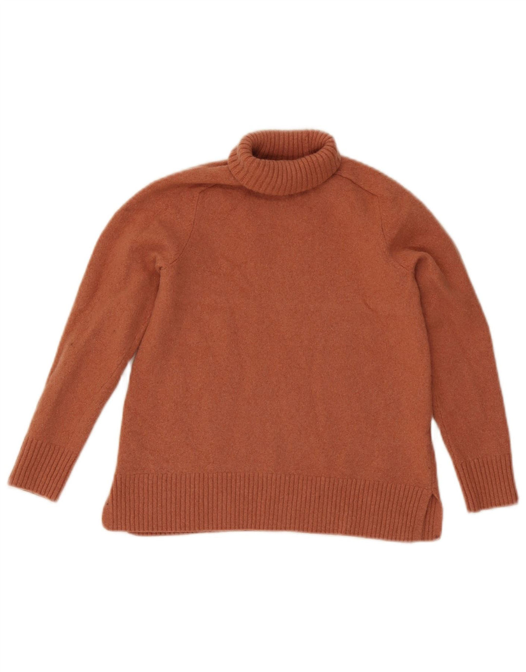 Massimo Dutti Jersey Niña Cuello Vuelto 7-8 Años Small Marrón Lana