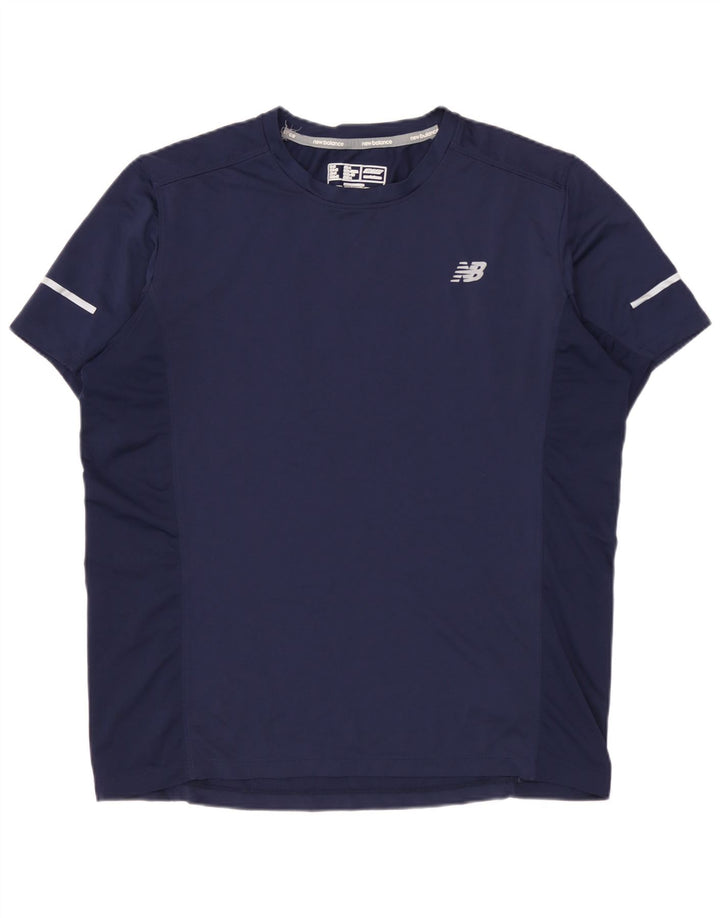 NEW BALANCE Camiseta Hombre Top Medium Azul Marino Poliéster