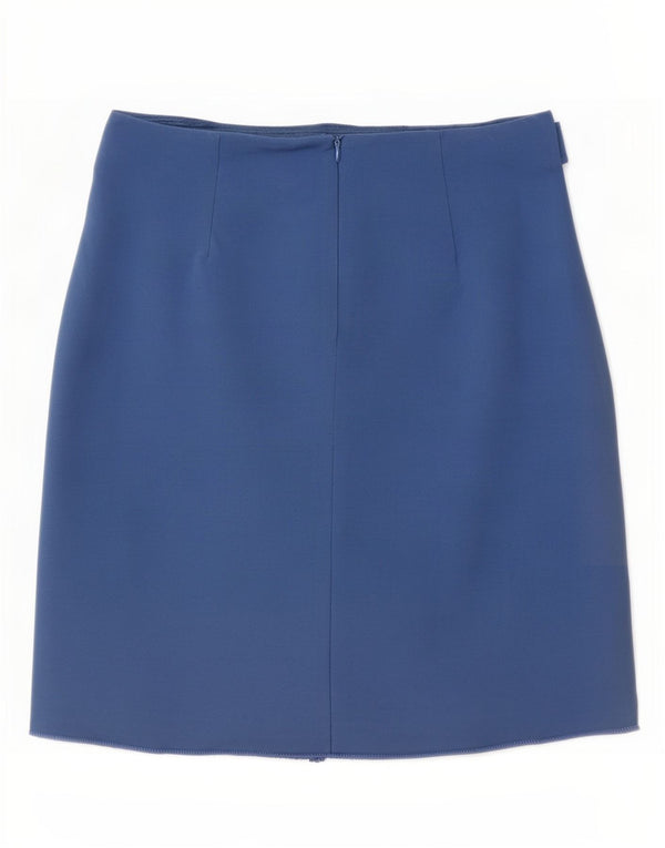 M&Co Falda recta para mujer UK 12 Medium W30 Viscosa azul
