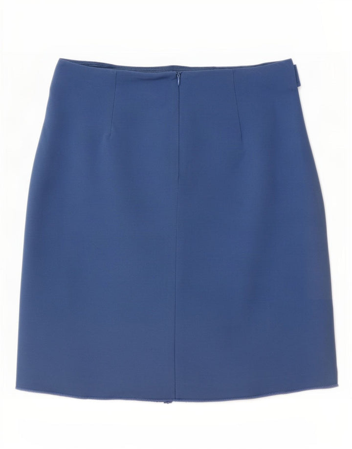 M&Co Falda recta para mujer UK 12 Medium W30 Viscosa azul