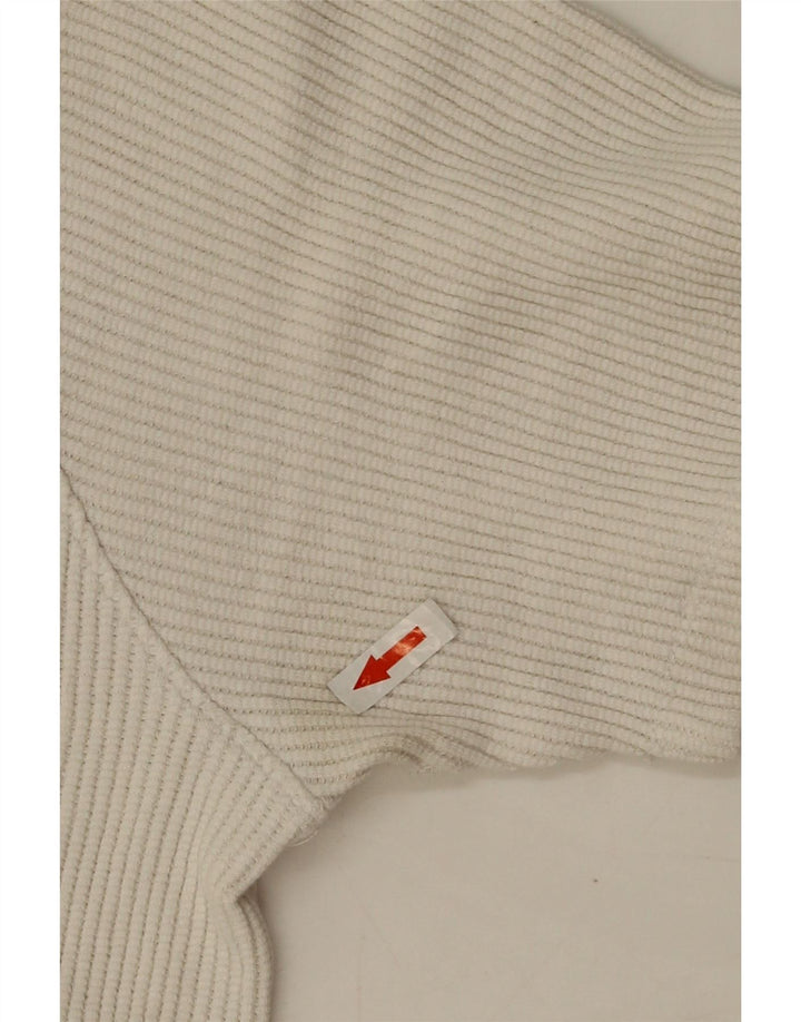 Zara Camiseta Extragrande para Mujer Top UK 10 Small White Cotton