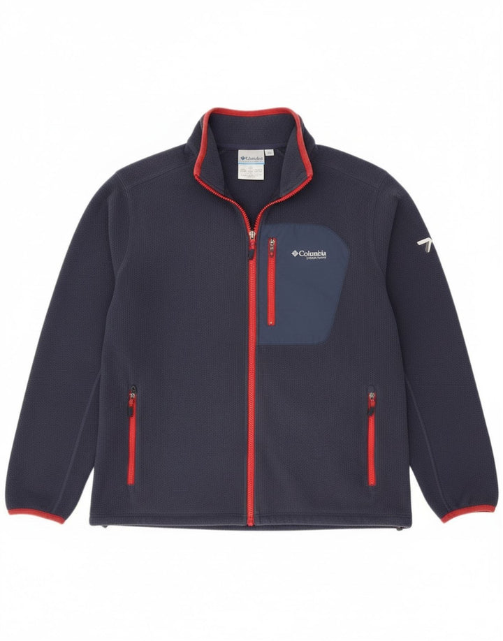 Columbia Chaqueta polar Titanium para hombre UK 42 XL Poliéster azul marino