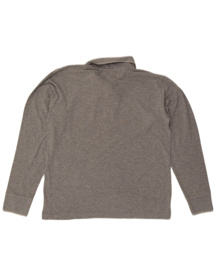 LOTTO Polo Hombre Manga Larga Algodón Gris Medio