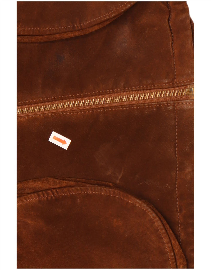 Chaqueta De Ante Mujer Conbipel IT 44 Cuero Marrón Medio