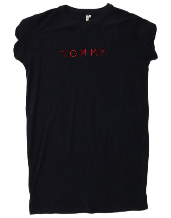 Tommy Hilfiger Vestido tipo camiseta holgado para mujer UK 40 Azul marino mediano