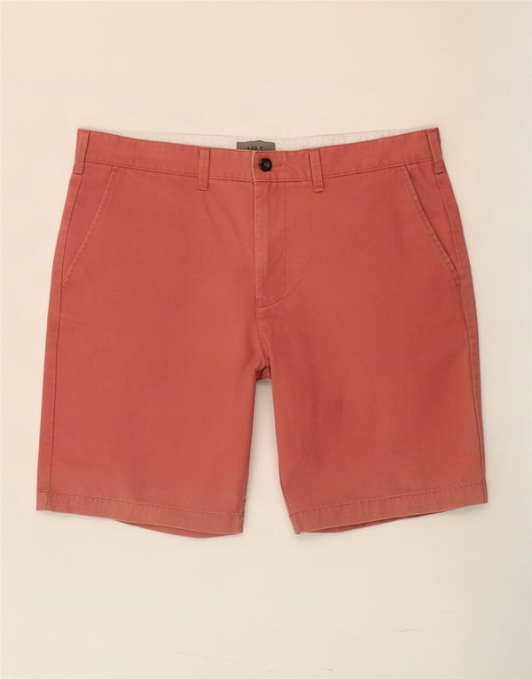 Marks & Spencer - Pantalones cortos chinos para hombre, talla grande, W36, algodón rosa