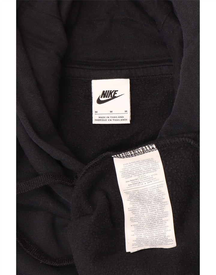Nike Jersey con capucha y estampado gráfico de algodón color block en negro mediano