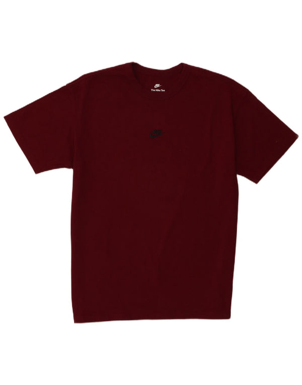 Nike - Camiseta holgada para hombre, talla grande, algodón burdeos