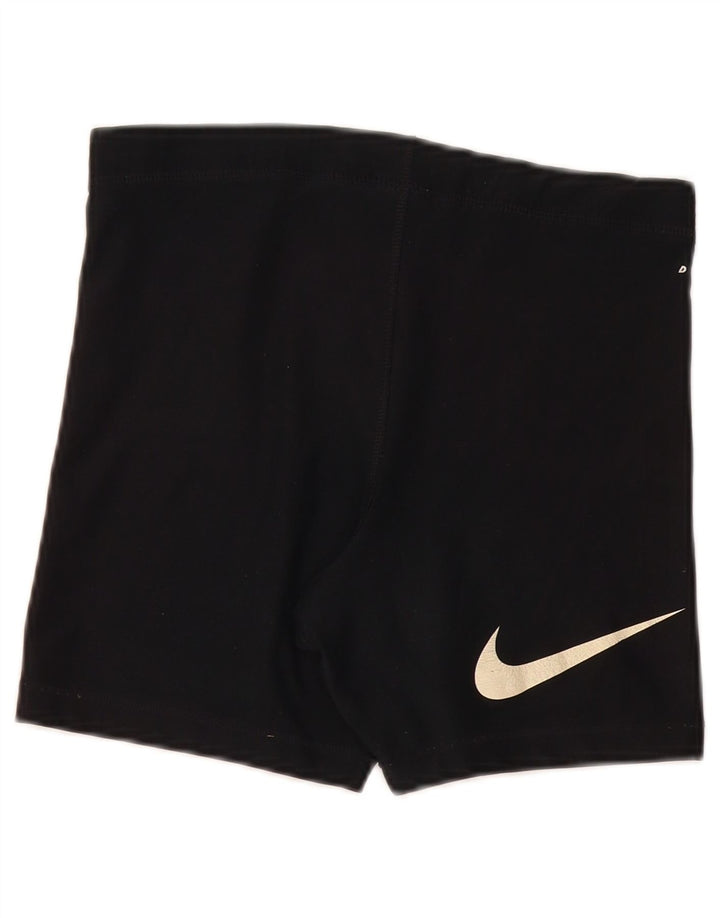 Nike Dri Fit Graphic - Pantalones cortos deportivos para mujer, talla 4/6, poliéster negro pequeño