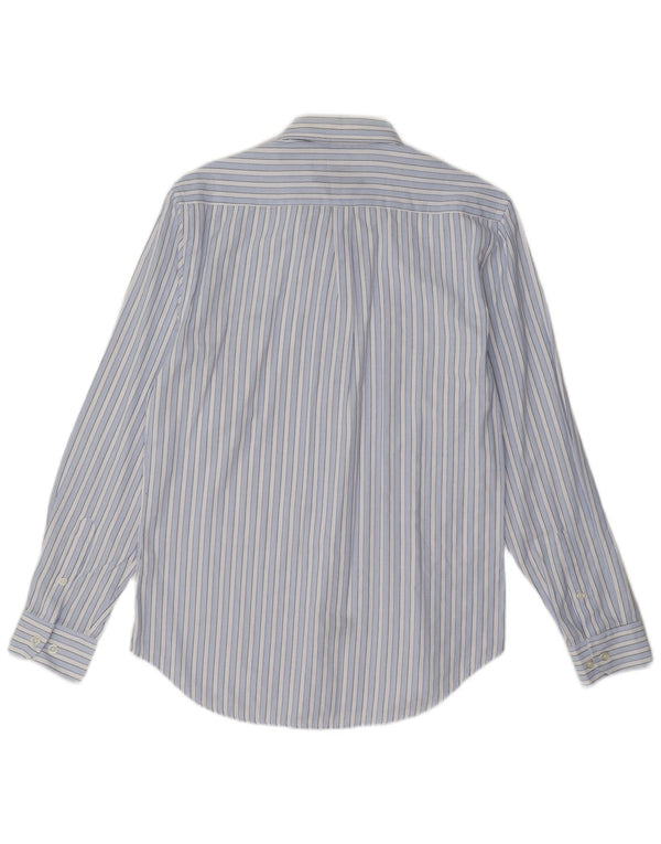 Harmont & Blaine Mens Regular Fit Shirt Medium Blue Striped Cotton