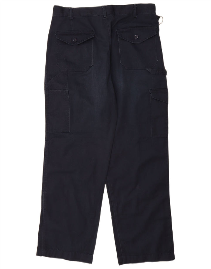 Dickies Pantalones cargo pegados para hombre W34 L30 Poliéster azul marino