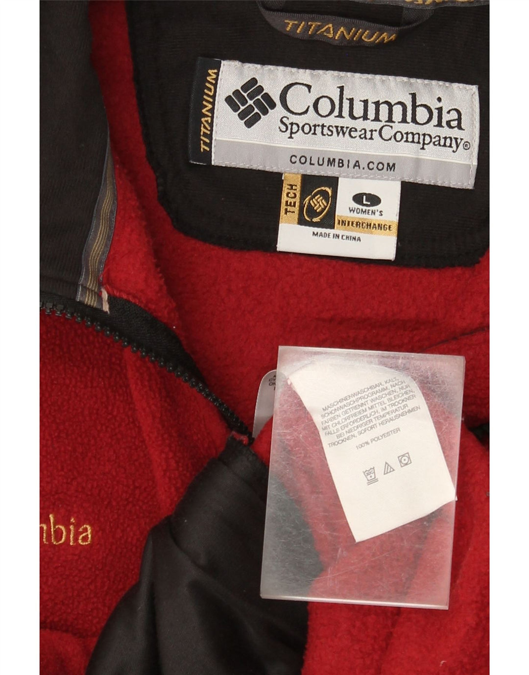 Columbia Chaqueta polar intercambiable para mujer UK 46 Grande Poliéster burdeos
