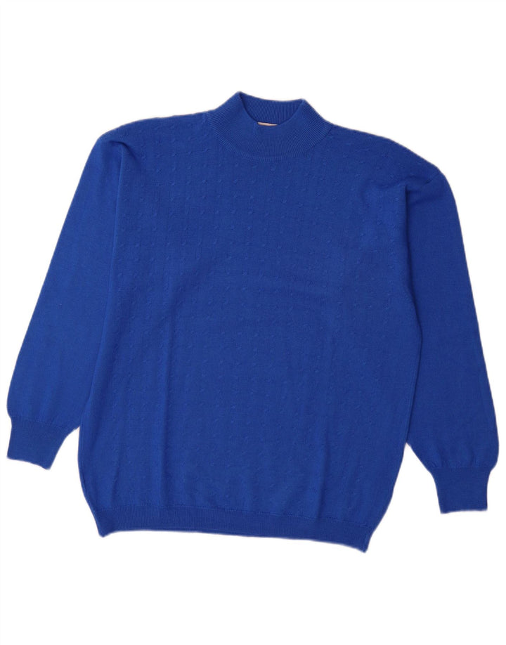 Paolo Ottaviani Jersey Con Cuello Alto De Lana Azul Medio