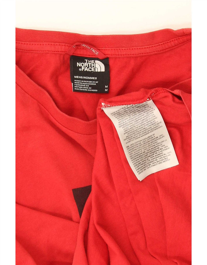 The North Face Camiseta gráfica para hombre Top Medium Red Cotton