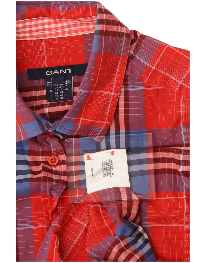 GANT Camisa para mujer UK 40 Medium Red Check Cotton