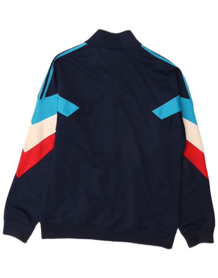 Adidas Hombre Chándal Top Chaqueta Grande Azul Marino Colorblock Poliéster