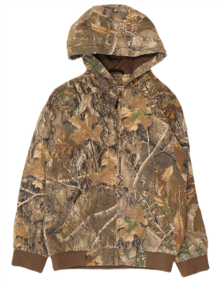 Magellan Chaqueta Bomber con Capucha para Niños 11-12 Años Mediana Camuflaje Caqui