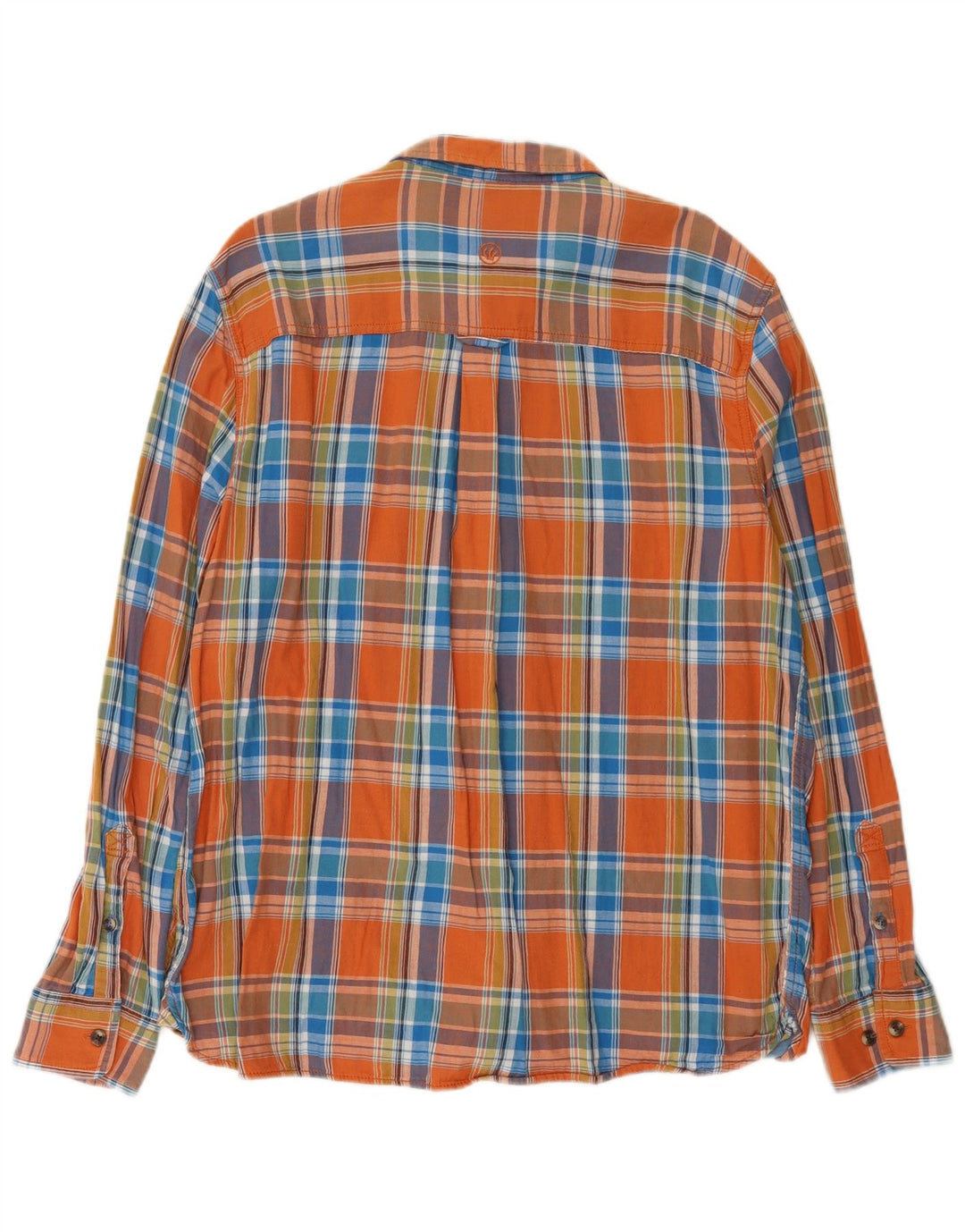 Camisa de franela para hombre Fat Face XL Algodón a cuadros naranja