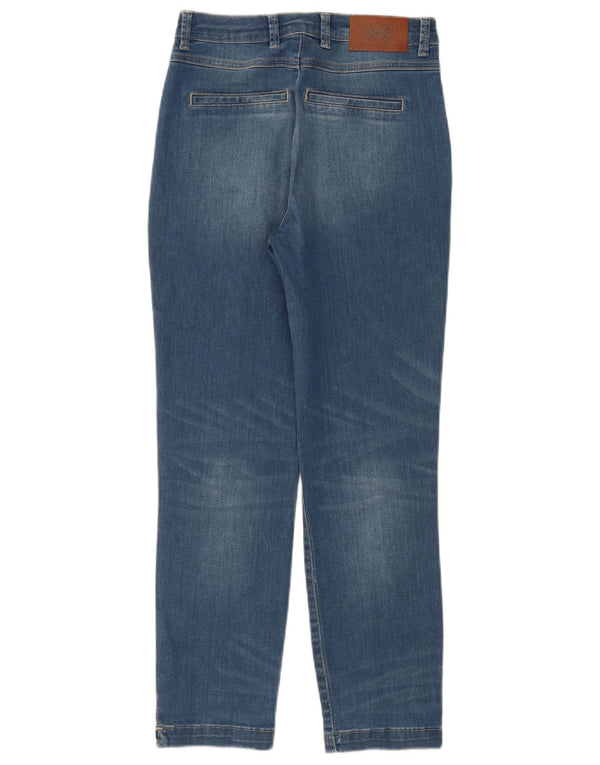 Benetton Vaqueros Rectos Scarlett Mujer UK 6 XS W26 L27 Algodón Azul