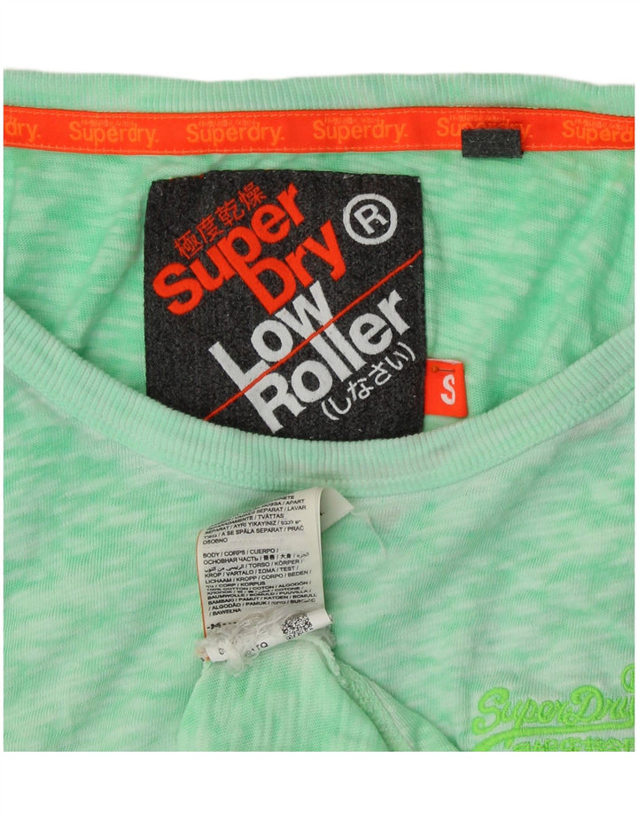 SUPERDRY Hombre Chaleco Top Pequeño Algodón Verde